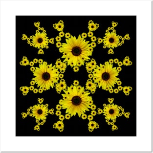 Sunflower heart sunflowers floral sunflowerpattern bloom blossom Posters and Art